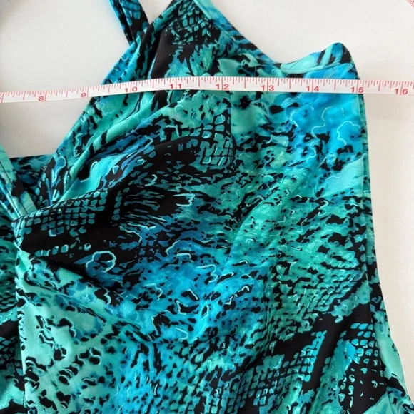 Miraclesuit Off The Scales Love Knot Tankini Swimsuit Top size 12 - Picture 9 of 13